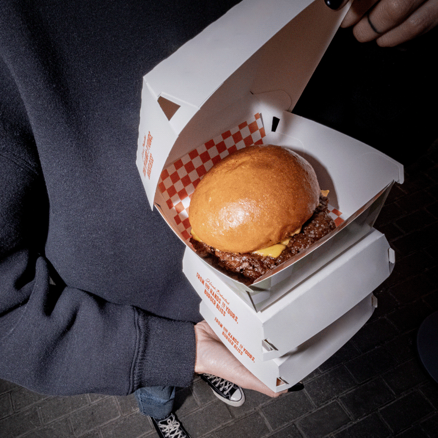 Cutie burger cu personalizare full print
