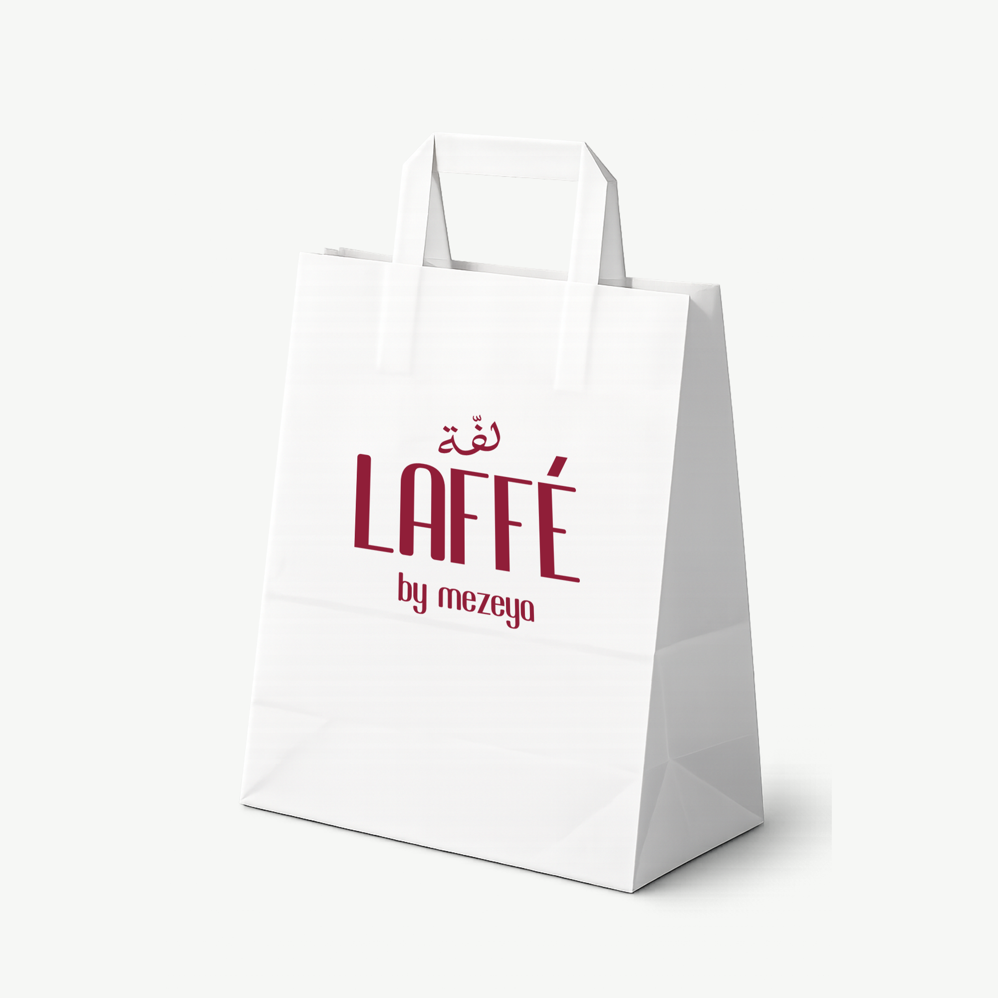 Premium flat handle paper bags with custom print