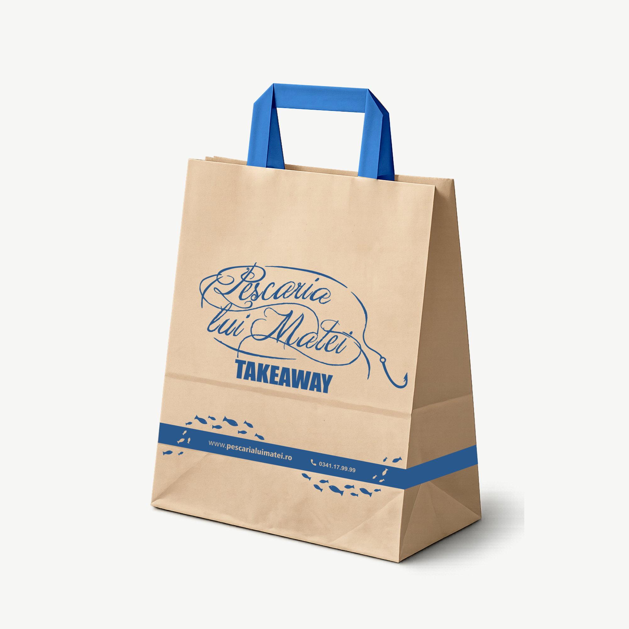 Premium flat handle paper bags with custom print