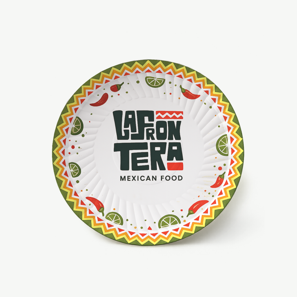 Disposable plate with custom print