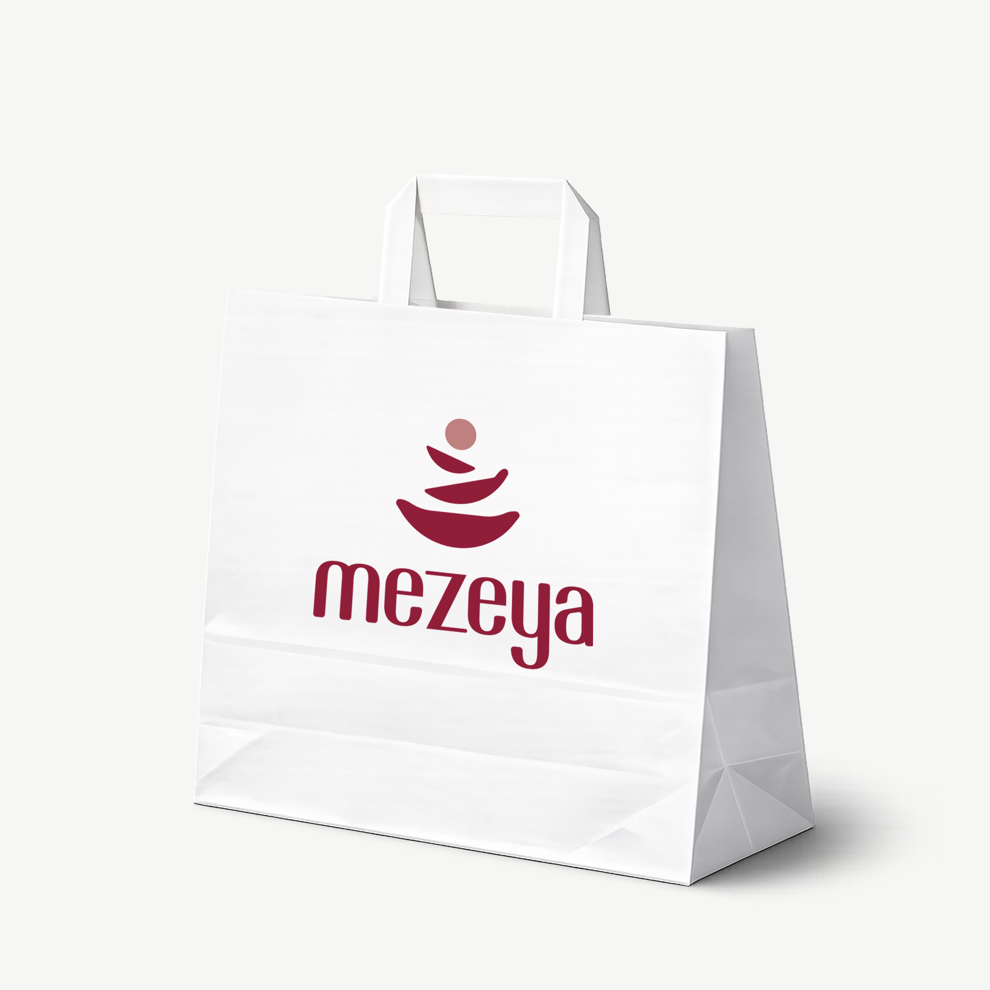 Premium flat handle paper bags with custom print