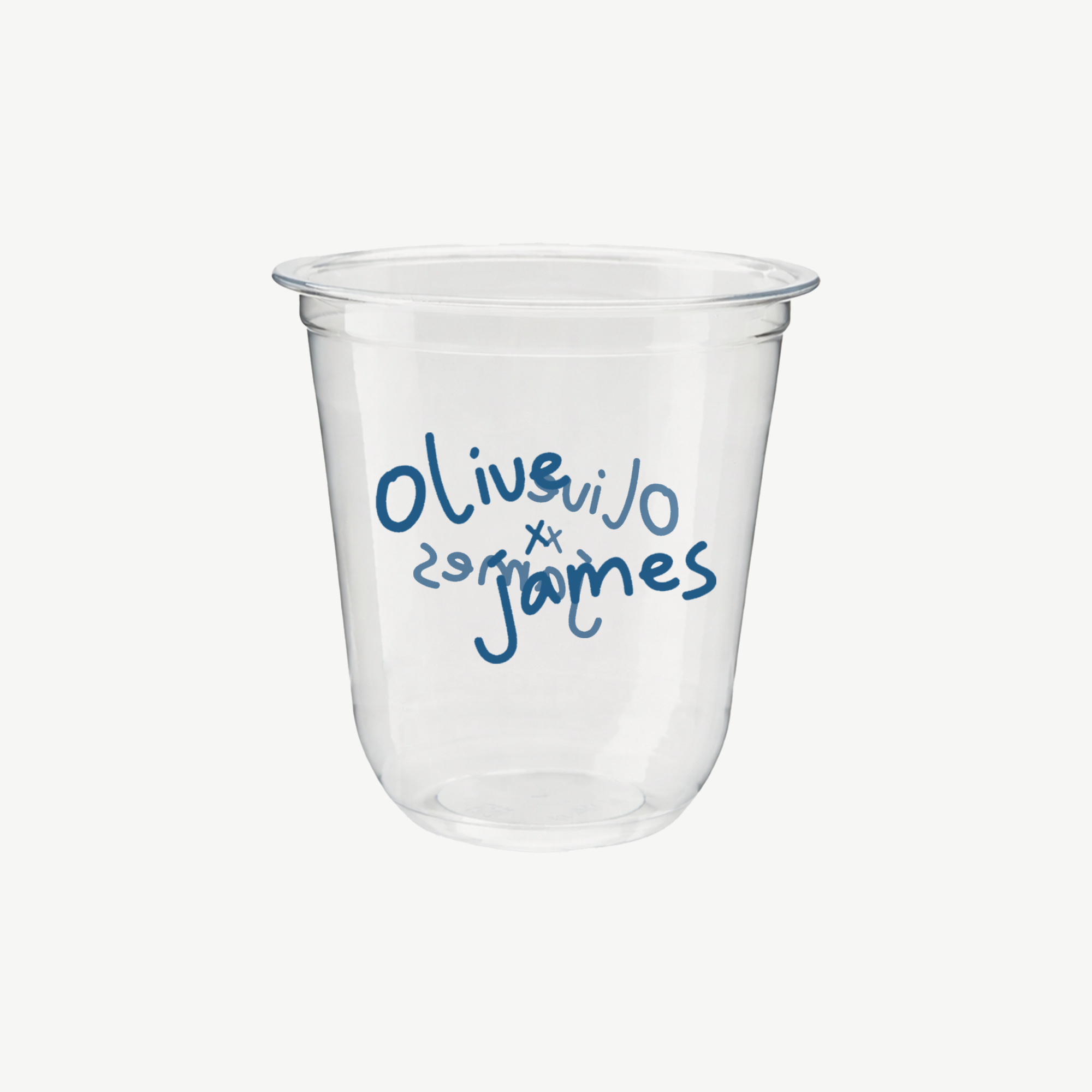 Pahare PET cu bază rotunjită pentru boba cu print personalizat