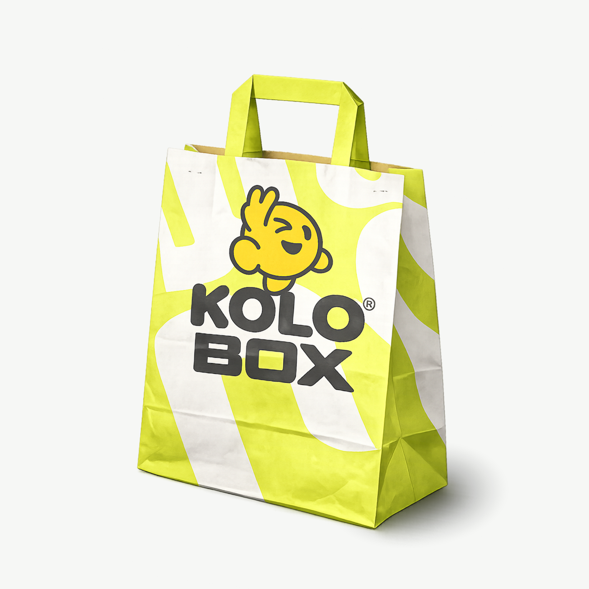 Premium flat handle paper bags with custom print