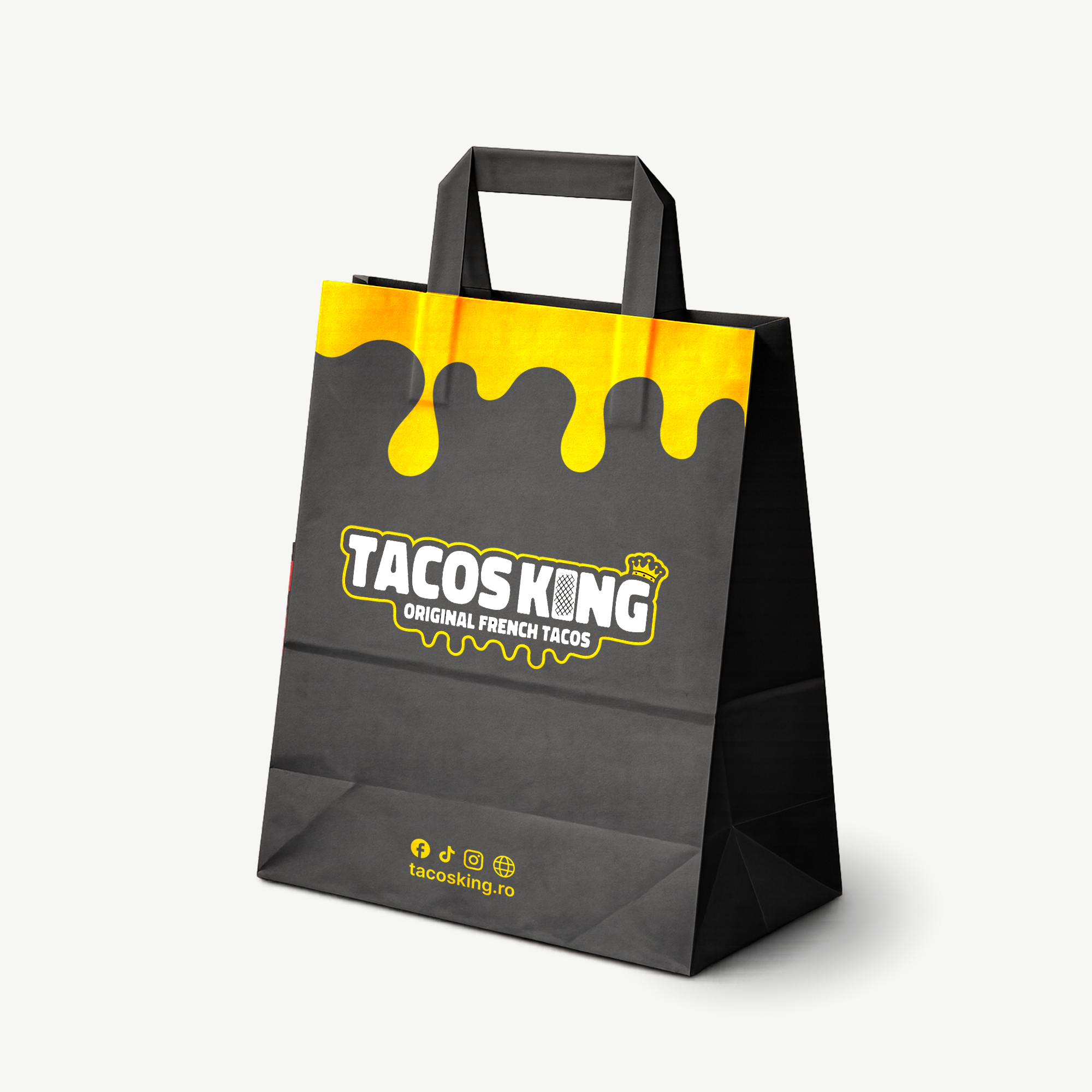 Premium flat handle paper bags with custom print